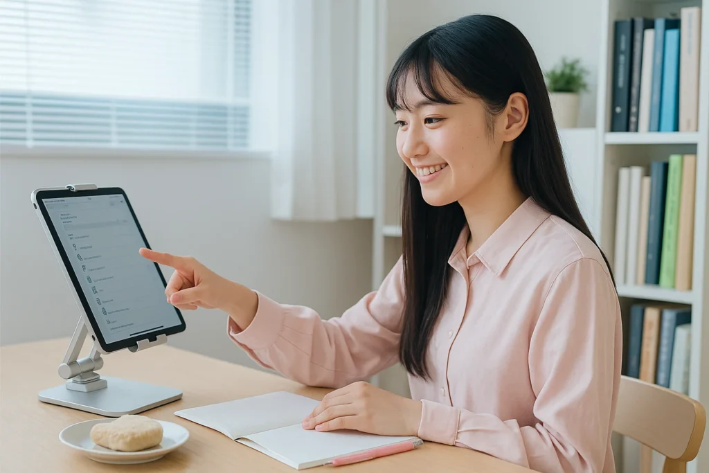 アタマプラスで楽しそうに勉強する高校生